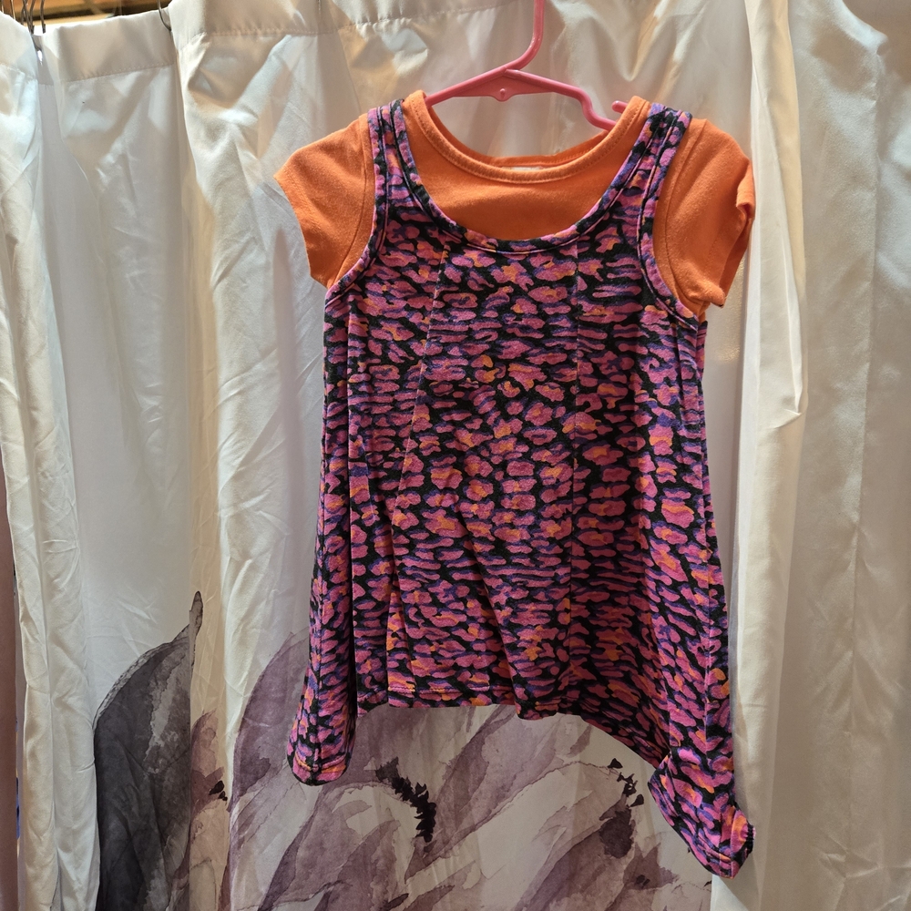 Dollie & Me Orange and Pink Dress
